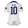 Officiële Voetbalshirt USA Christian Pulisic 10 Thuis WK 2022 - Dames